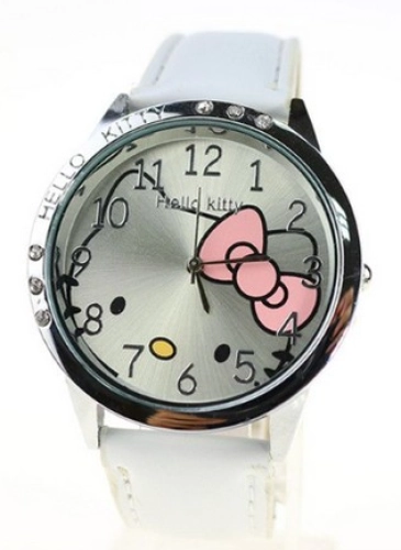 Hidzo Horloge Hello Kitty O 37 mm Wit Kunstleer Hidzo